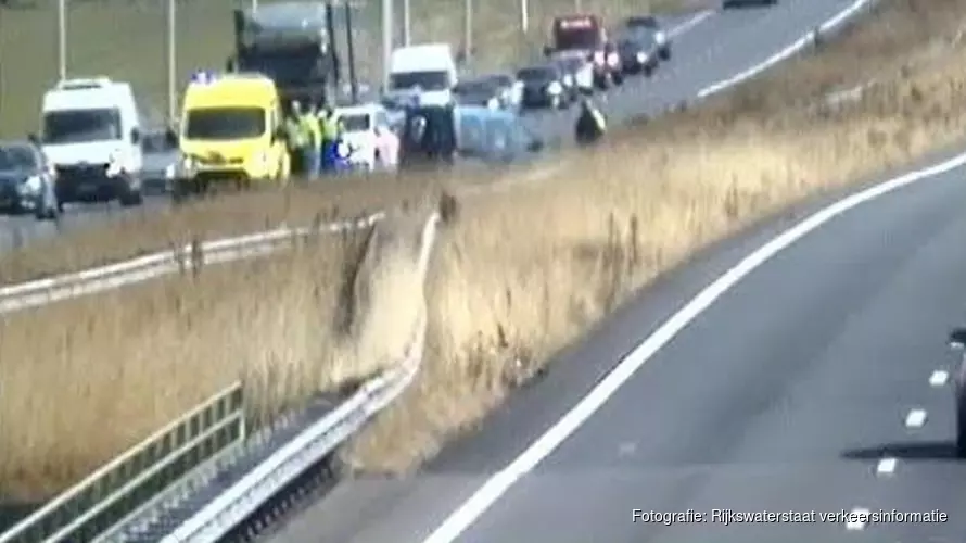 File door ongeluk op A7 bij Avenhorn