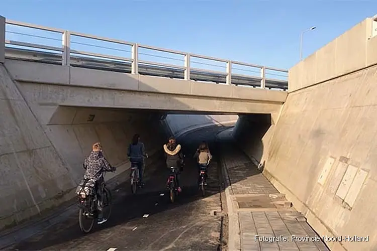 Fietstunneltocht Koggenland door nieuwe fietstunnels N194