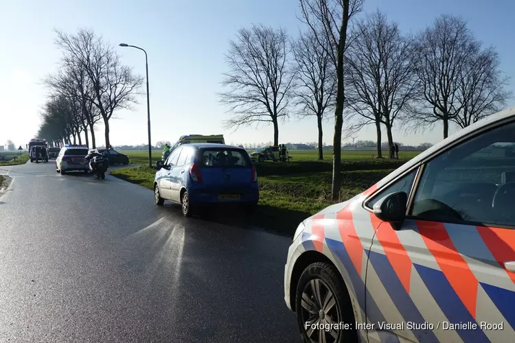 Auto te water bij botsing