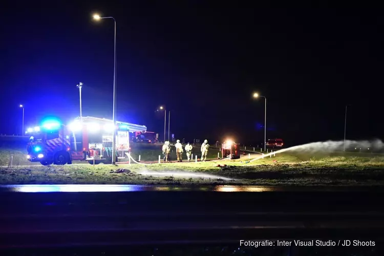 N307 afgesloten vanwege wateroverlast