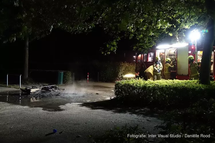 Grof vuil in brand aan Veilingweg