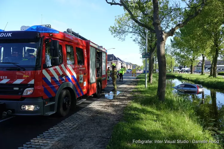 Auto te water in Andijk