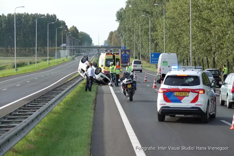 Kop-Staartbotsing op de A7 bij Benningbroek