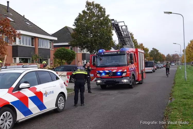 Brand in woning door werkzaamheden in Enkhuizen