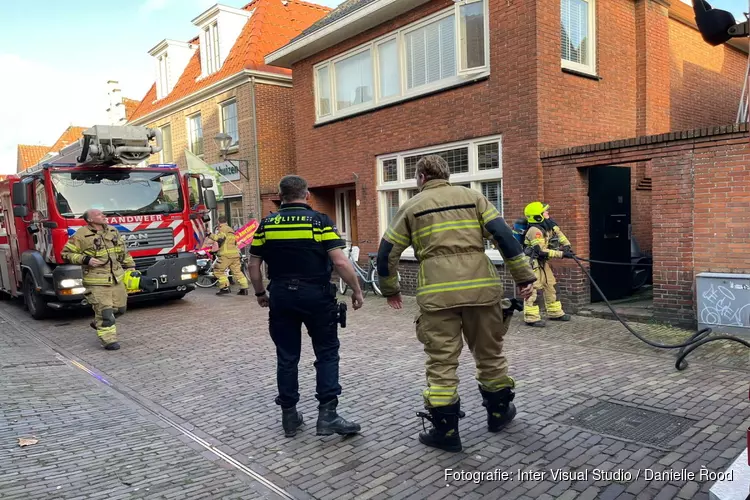 Brandmelding in oude centrum Enkhuizen