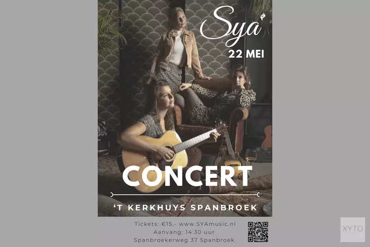 Zondag 22 mei aanvang 14.30 uur concert SYA in ’t Kerkhuys Spanbroek