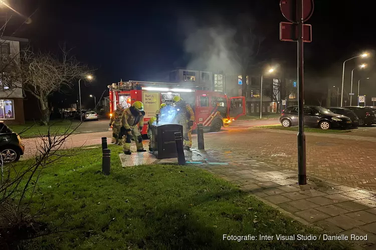 Containerbrand in Enkhuizen snel geblust