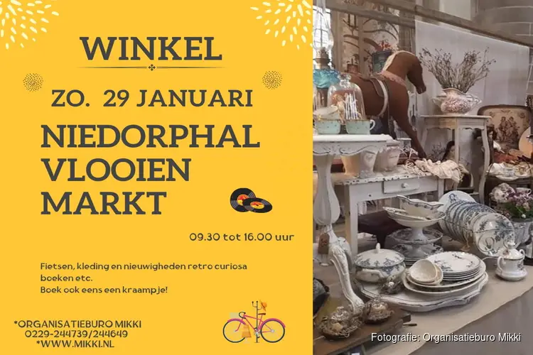 Vlooienmarkt in Winkel op 29 januari