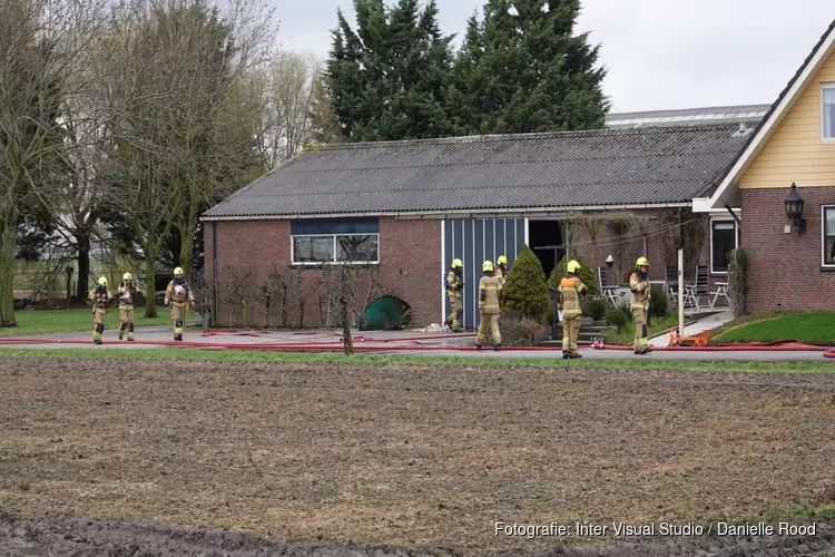 Grote brand op Oudijk in Westwoud