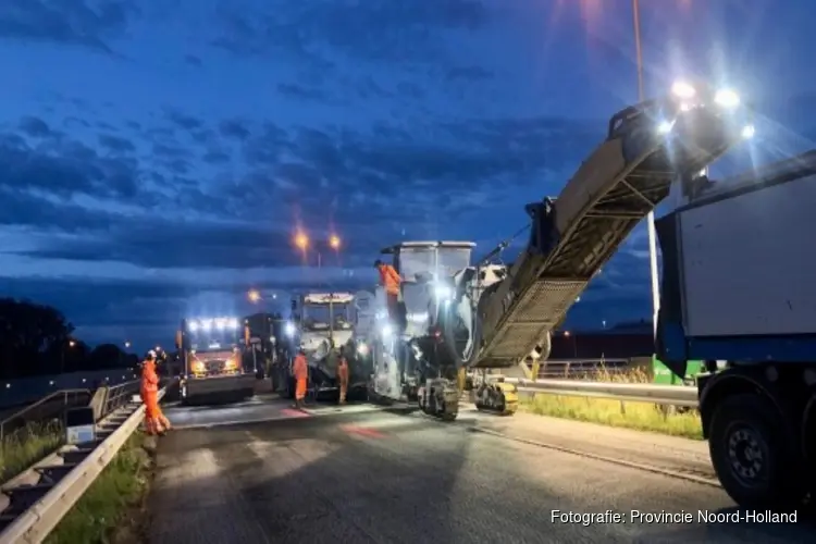 Avond- en nachtafsluiting N239 bij Lambertschaag in verband met asfaltering