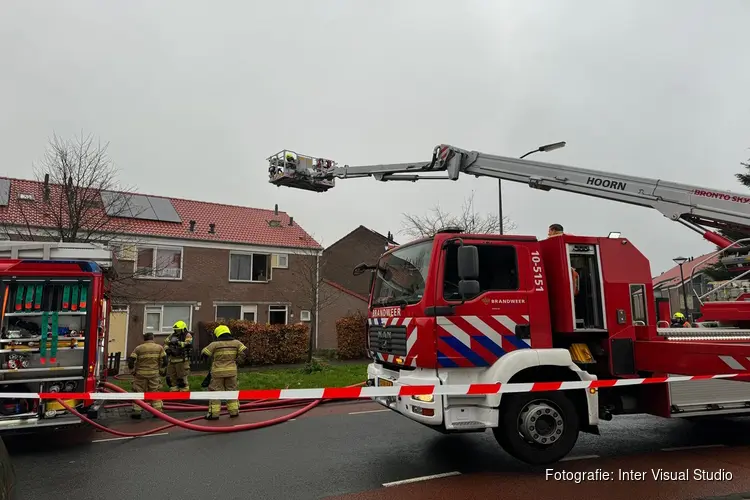 Brand op zolder van woning in Hoorn