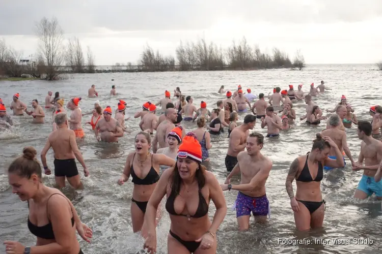 Bikkels wagen zich weer aan nieuwjaarsduik in Julianapark