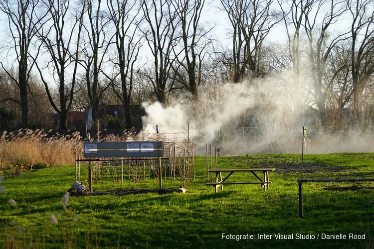 Rietbrandje in Enkhuizen