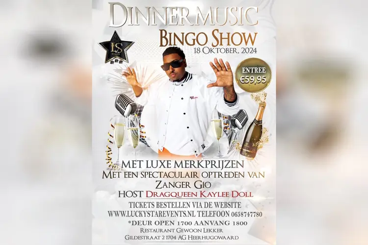 Dinner Music Bingo Show bij Gewoon Lekker Heerhugowaard