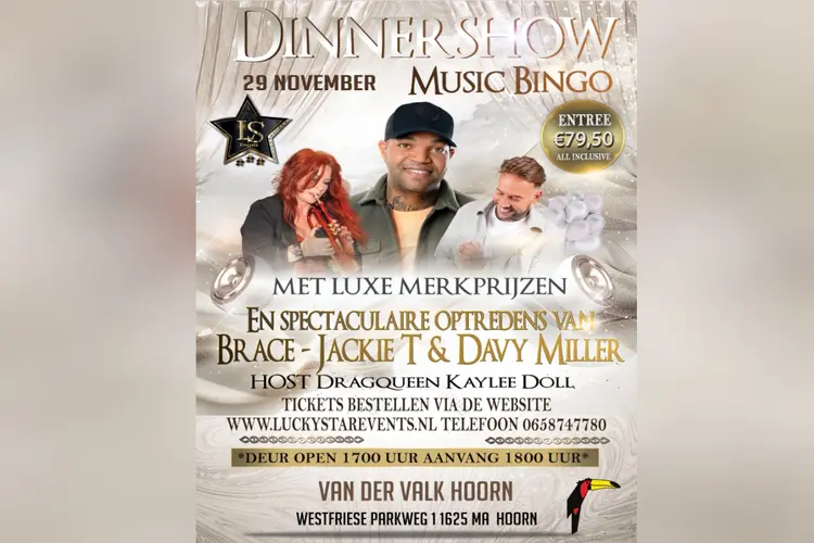 Dinner Music Bingo Show bij Van der Valk Hoorn