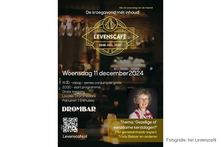 Avond in het Levenscafé over eenzaamheid. Gezellige of eenzame kerstdagen?