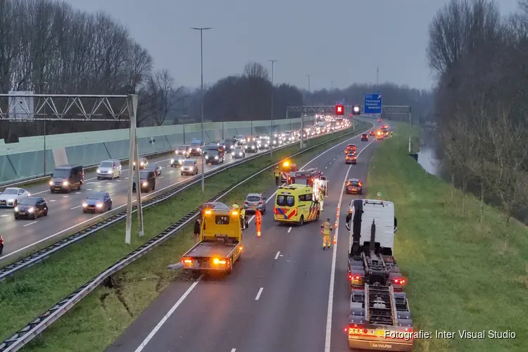 Ongelukken op A7 bij Purmerend, veel vertraging