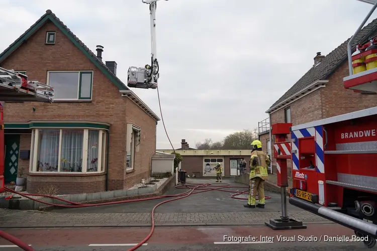 Woningbrand aan de Streekweg in Hoogkarspel